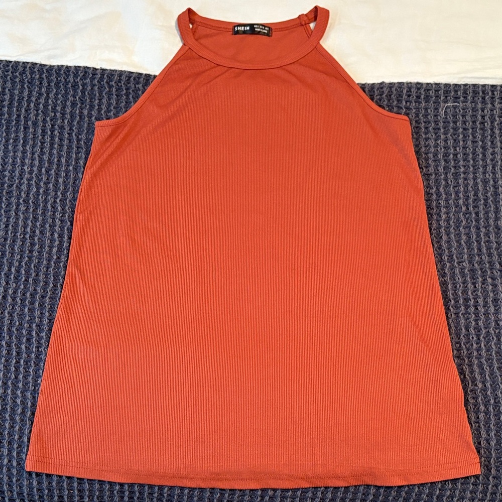 SHEIN Rust Sleeveless Tank Top